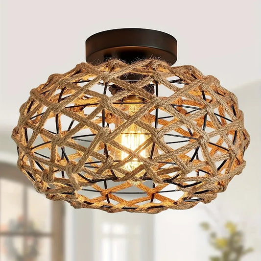 Oho Chic Hemp Rope Ceiling Light