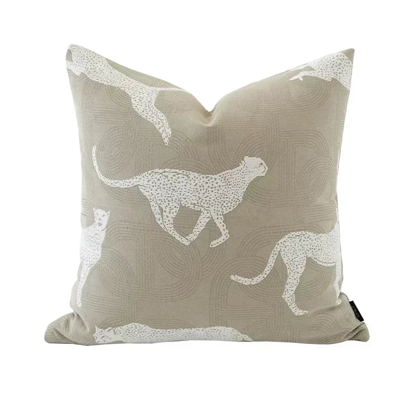 Nordic Oatmeal Light Luxury Cushion Cover Geometric Jacquard Pillow Covers Decorative Modern High-end  Pillows Decor Home