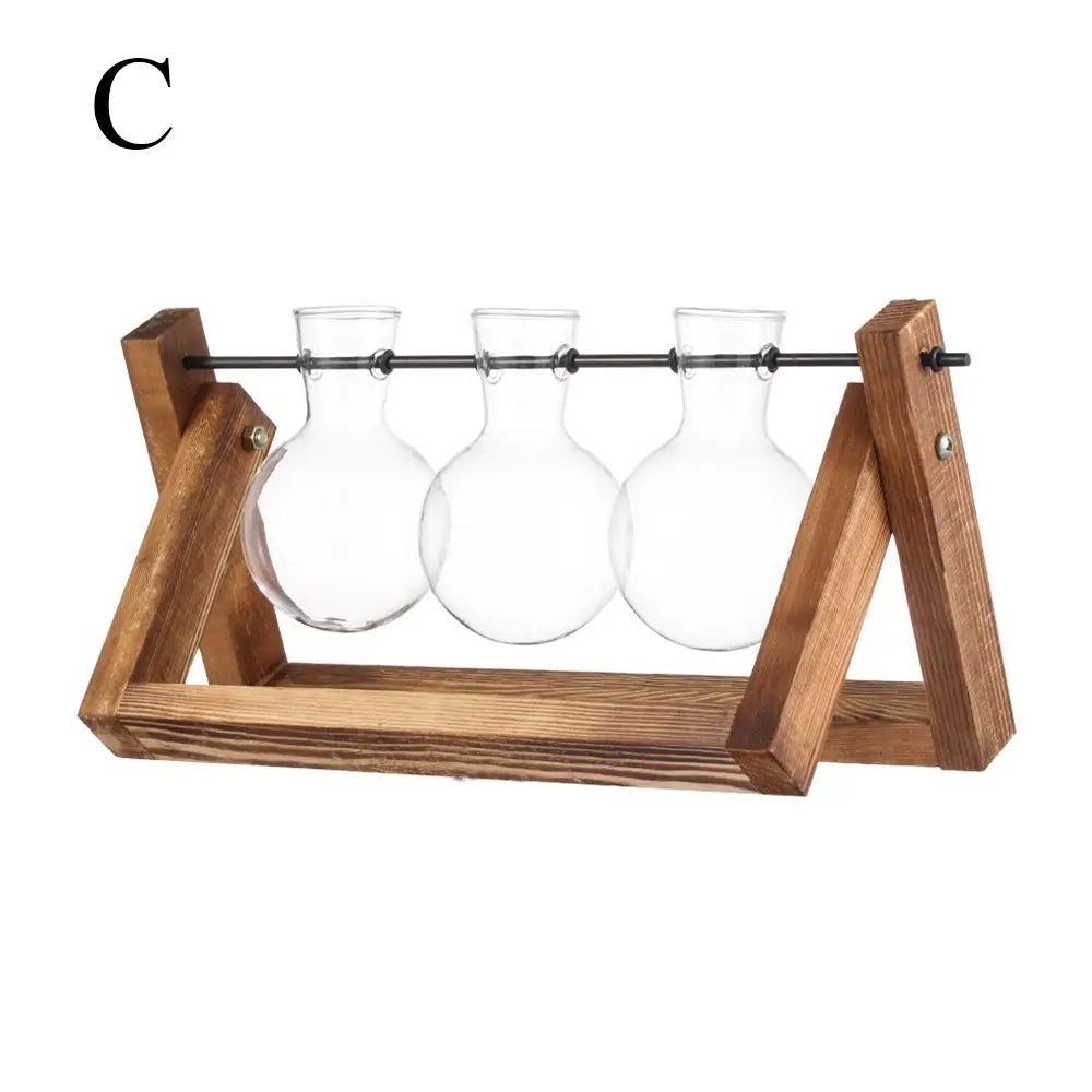 Wooden Frame Glass Terrarium Planter