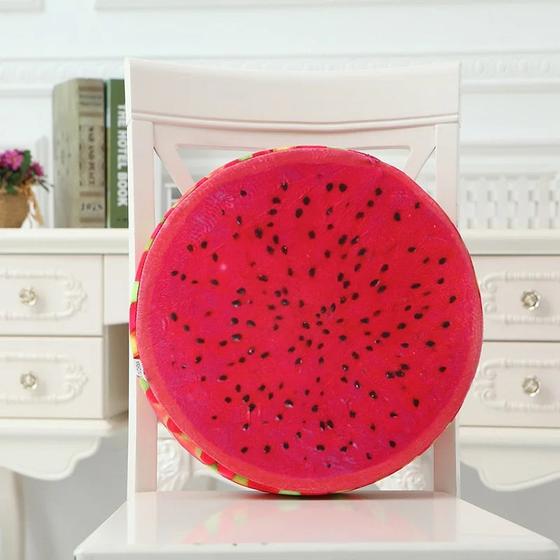 Round Throw Pillows 3D Print Fruit Shape Cushion