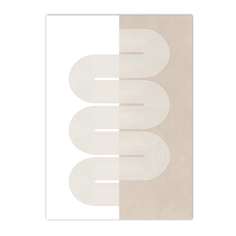 Beige Boho Geometry- 3pc Wall Art Set
