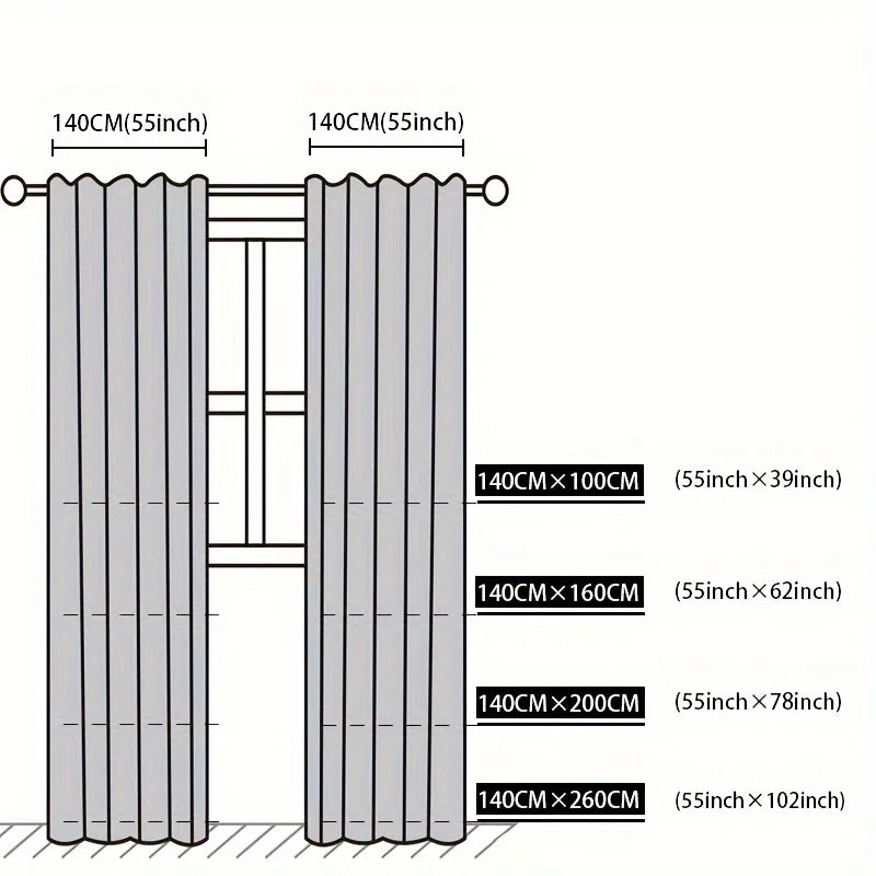 Natural Linen Semi-Sheer Curtain
