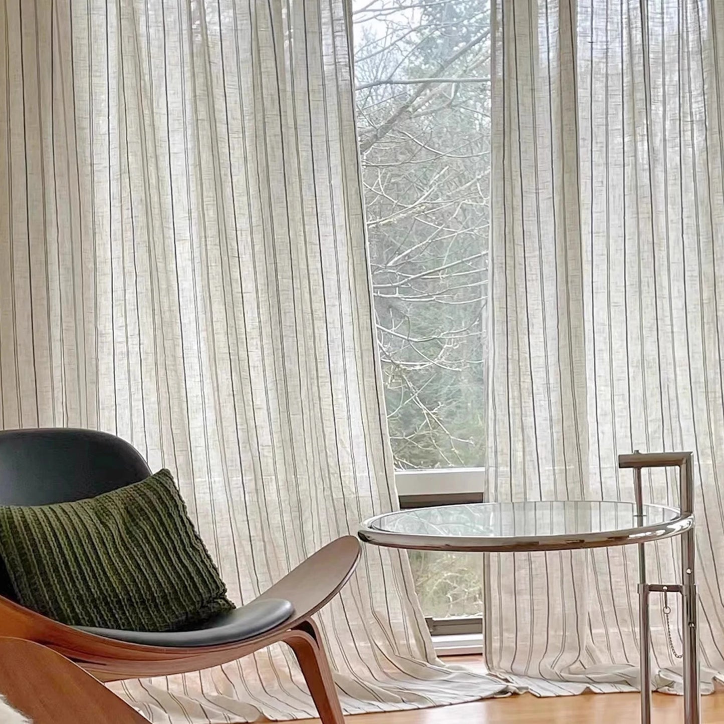 Light & Airy Striped Gauze Curtain