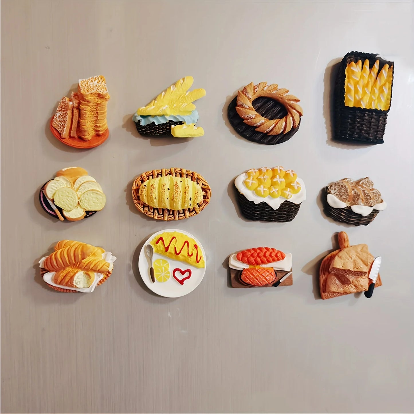 5pcs Kawaii Food Cartoon Fridge Magnet Set