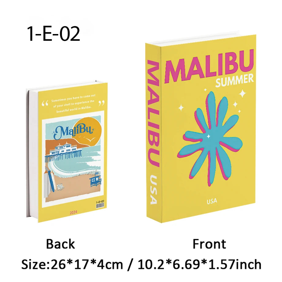 2025 Travel Series Fake Book Storage Box Luxury Decorative Books Ibiza Miami Hawaii Coffee Table Bedroom Interior Home Decor