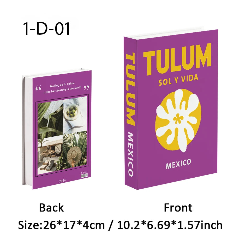 2025 Travel Series Fake Book Storage Box Luxury Decorative Books Ibiza Miami Hawaii Coffee Table Bedroom Interior Home Decor