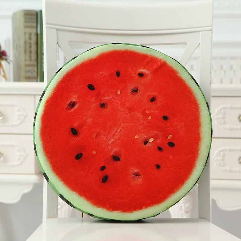 Round Throw Pillows 3D Print Fruit Shape Cushion